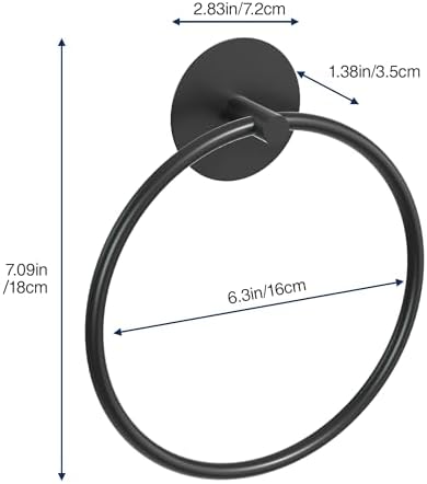 Matte Black Bathroom Towel Holder