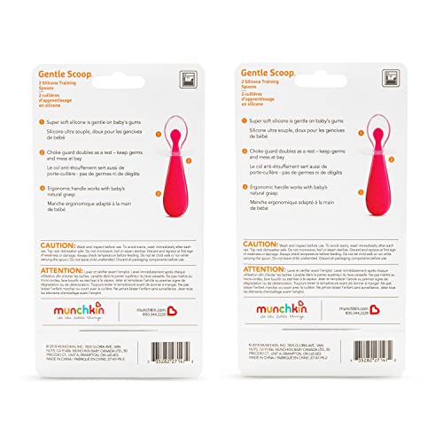 Munchkin Baby Safe Silicone Spoons for Weaning 4-Pack with Choke Guard
