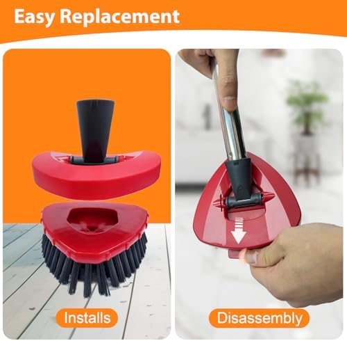 Upgrade Spin Mop Scrub Brush Compatible with O Cedar