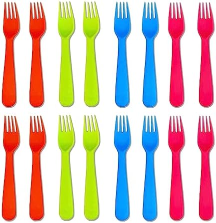 Jawbush 16Pc Plastic Kids Fork Set