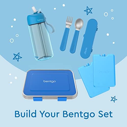 BentGo reversible stainless steel utensil set for kids - compact dishwasher safe