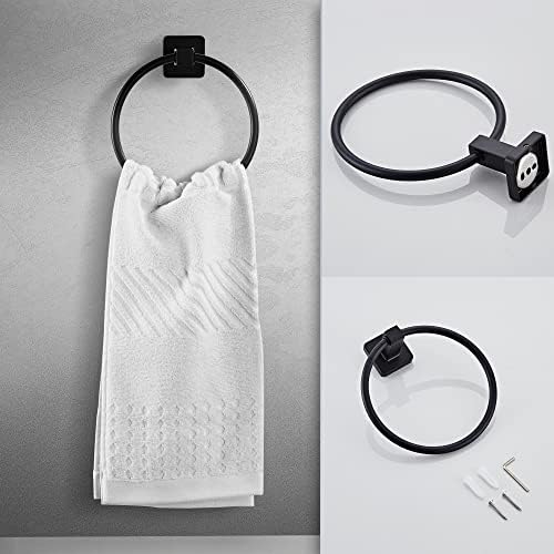 Matte Black Towel Bar Set