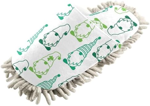 Burbuja St Patrick Gnome Mop Slippers - absorbent washable noise-free