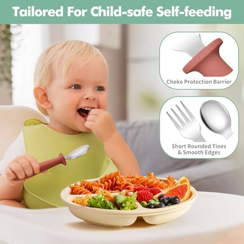 DRKIO Toddler Utensils Set - Safe Fun and Durable for Kids