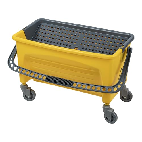 Ergonomic Handle 44 Quart Quick Drain Bucket with Wheels Multi-Functional Mopping Bucket