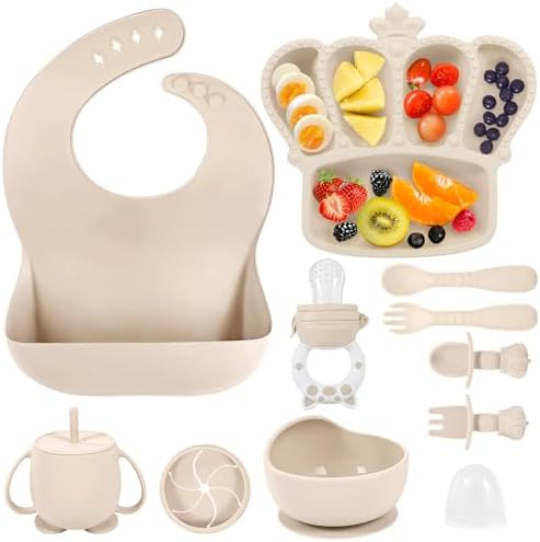 BXLL BABY SILICONE FEEDING SET 10 PIECES ESSENTIALS