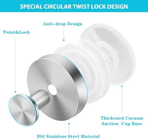 Suction Cup Hooks for Showers Doors and Windows
