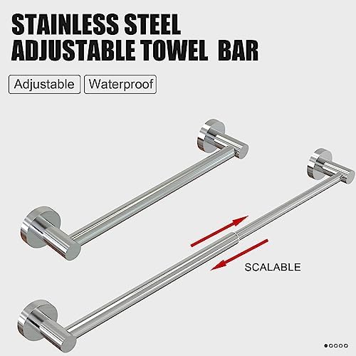 Adjustable 304 Steel Towel Bar from Homein