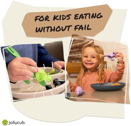 Jollycub Interactive Dino Utensils Set BPA Free USA Made