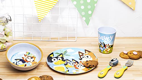 Zak Designs Bluey 5-Piece Dinnerware Set for Kids - Endless Fun Convenience