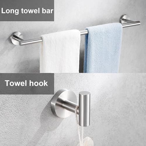 Kwanicas 6 Piece Brushed Nickel Bathroom Hardware Set 1