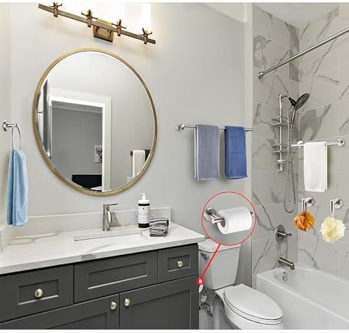 Kwanicas 6 Piece Brushed Nickel Bathroom Hardware Set 1