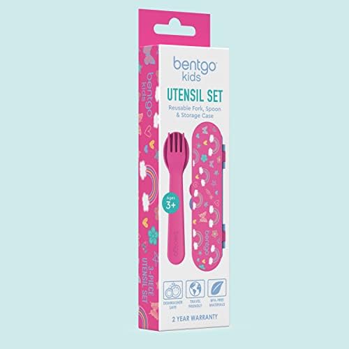 Bentgo Kids Utensil Set Reusable Plastic for Lunch