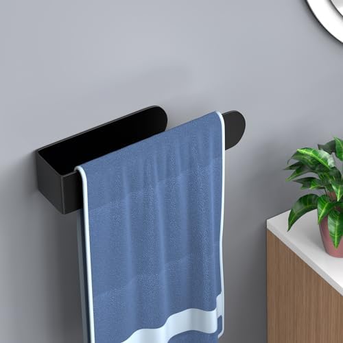 Stain-Resistant Self-Adhesive Towel Holder Black