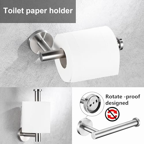 Kwanicas 6 Piece Brushed Nickel Bathroom Hardware Set 1