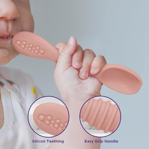 Glow-in-the-Dark Silicone Baby Spoon