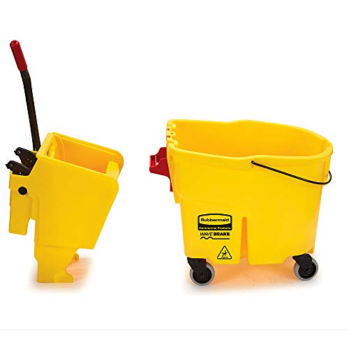 rubbermaid wavebrake mop bucket combo on wheels for heavy-duty cleaning