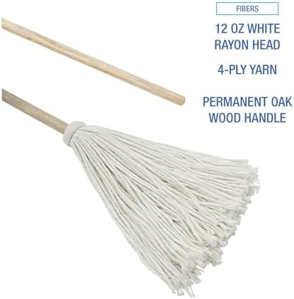 Mess-Free Fun 48in x 5in Dust Mop Head - Blue 100 CottonSynthetic Blend