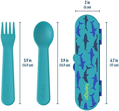 Bentgo Kids Utensil Set - Reusable Plastic Easy-Grip Handles