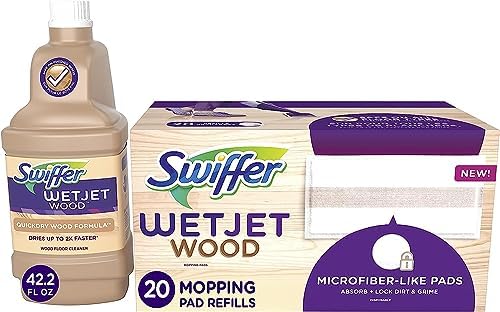 Swiffer WetJet Mop with 20 Pads hardwood floor cleaner refill bundle