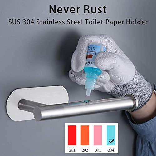 Sturdy 3M Toilet Paper Holder No Drilling Stainless Steel Brushed Nickel
