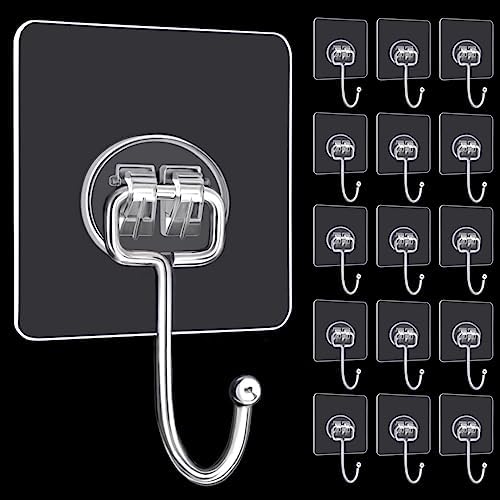 16-Piece Heavy Duty Adhesive Hooks for Home Holiday