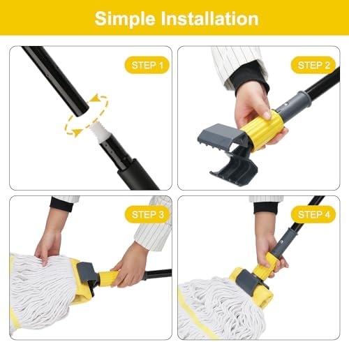 KeFanta 58 Yellow Clamp Mop Handle