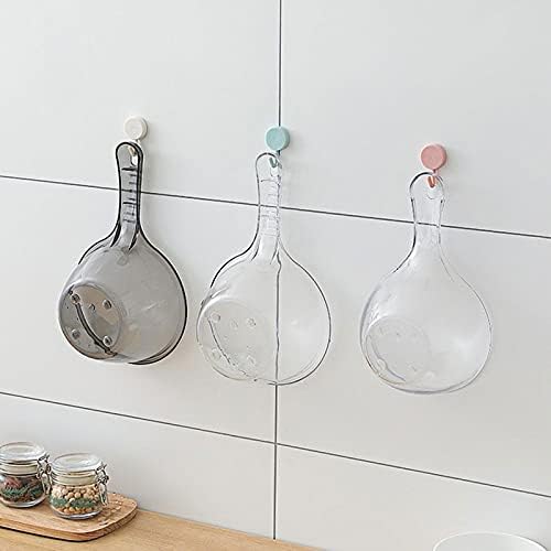 NPQPNAFCTransparent Plastic Large Capacity Water Scoop with Handle for Kitchen Garden Use