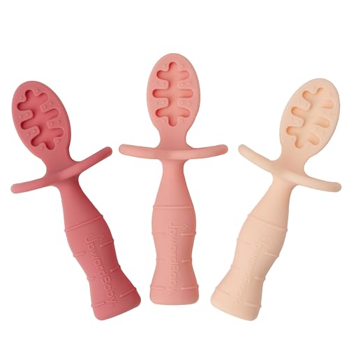 Ergonomic Silicone Spoons with Anti-ChokeBarrier for 6 Months 3-Piece Set