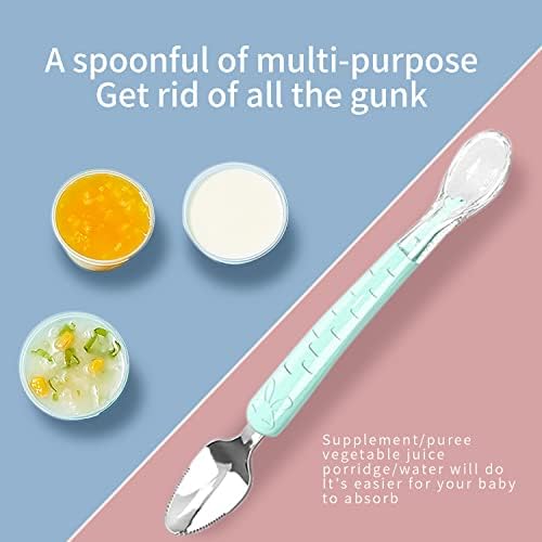 Double-Ended Baby Silicone Food Spoon
