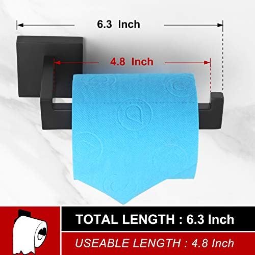 Sturdy Black Toilet Paper Holder Stainless Steel