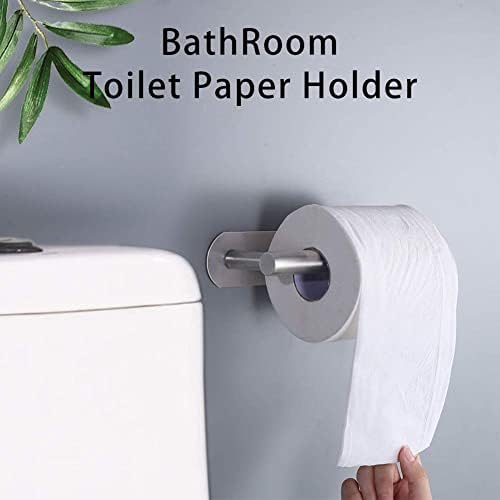Sturdy 3M Toilet Paper Holder No Drilling Stainless Steel Brushed Nickel