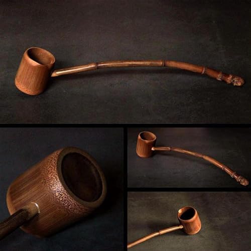 Long Handle Carbonized Bamboo Water Scoop - Eco-Friendly Durable