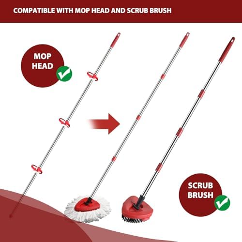 4-Section Spin Mop Handle