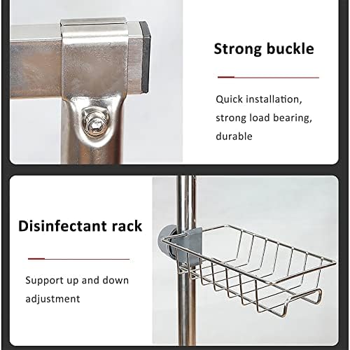 Movable Broom Mop Holder with Drip Tray