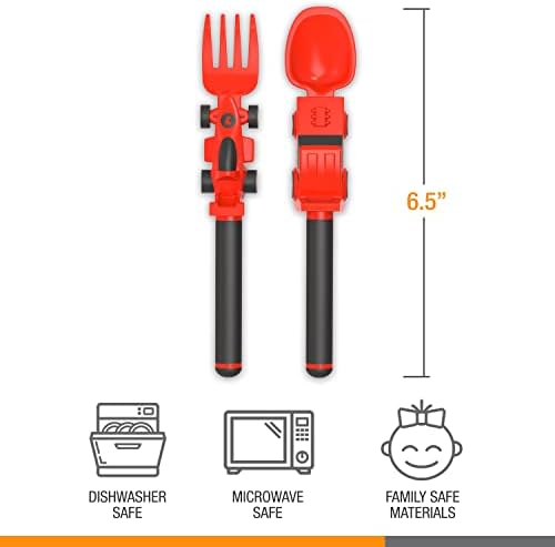 Dining Active Kids Red Race Car Utensil Set