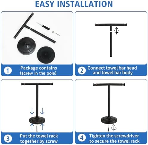 Space-Saving Oil-Rubbed Bronze Towel Holder Perfect for Home Use