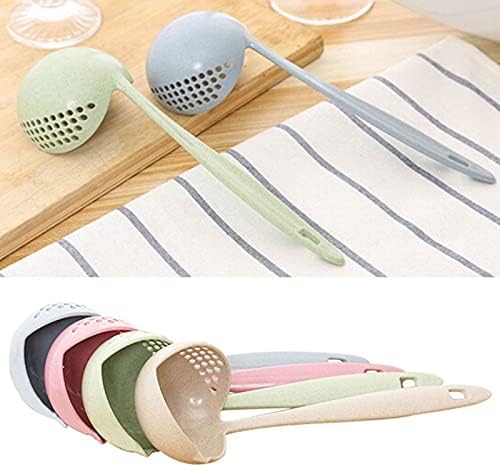 2-in-1 Long Handle Soup Spoon Set