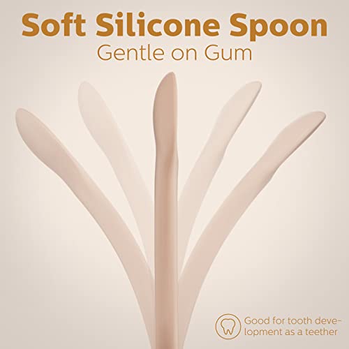 Adorable Silicone Baby Spoons with Heat-Resistant Design for Toddlers