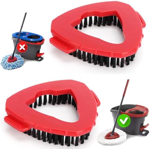 2-Pack Mop Scrub Brush Head Ocedar EasyWring System Replacement