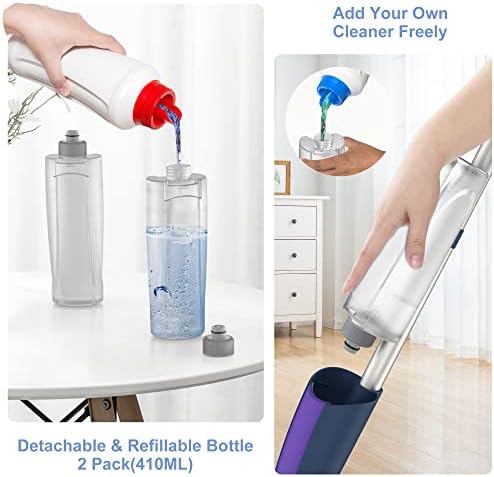 MEXERRIS Reusable Microfiber Spray Mop for Wood Floors