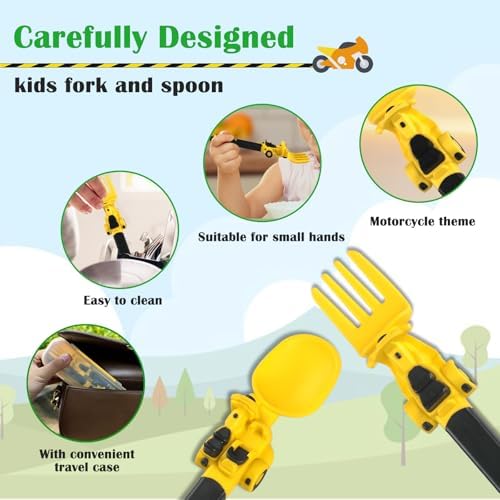 Car-Themed Kids Utensils Set For Toddlers Fun and Safe