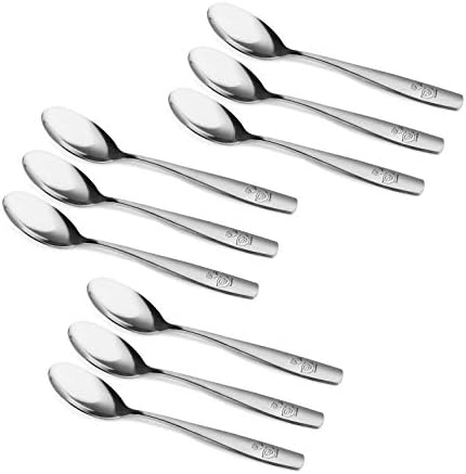 GlossyEnd 9 Piece Stainless Steel Kids Spoons Set