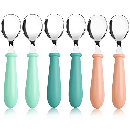 Pimoys Toddler Spoons Set of 6 BPA Free Stainless Steel