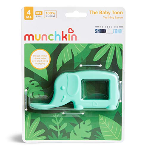 Munchkin Baby Teether Spoon Elephant Mint As Seen on Shark Tank