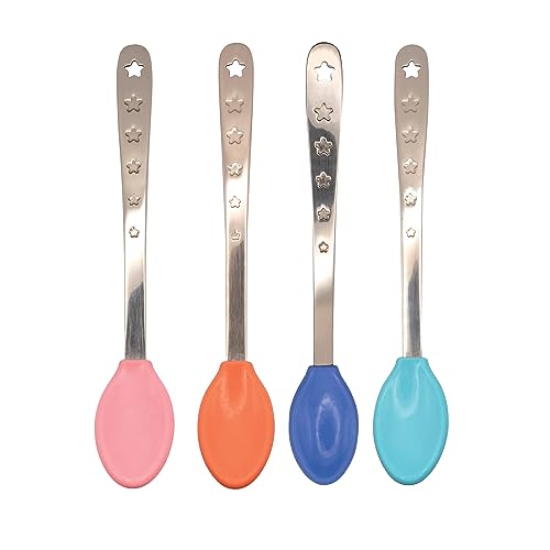 Nuby 2-in-1 Hot Safe Feeding Spoons - 4-Pack for Babies
