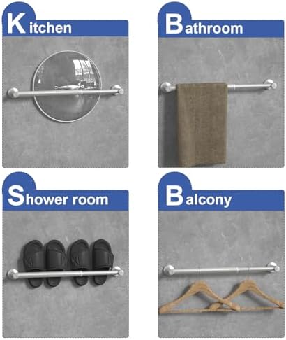 Adjustable Stainless Steel Towel Bar 14-245 inch Bathroom Sink Holder
