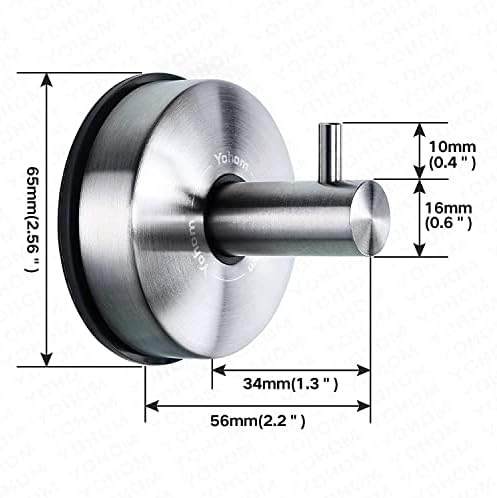 Yohom Stainless Steel Suction Cup Towel Holder