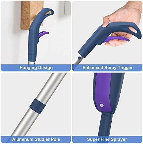 MEXERRIS Reusable Microfiber Spray Mop for Wood Floors