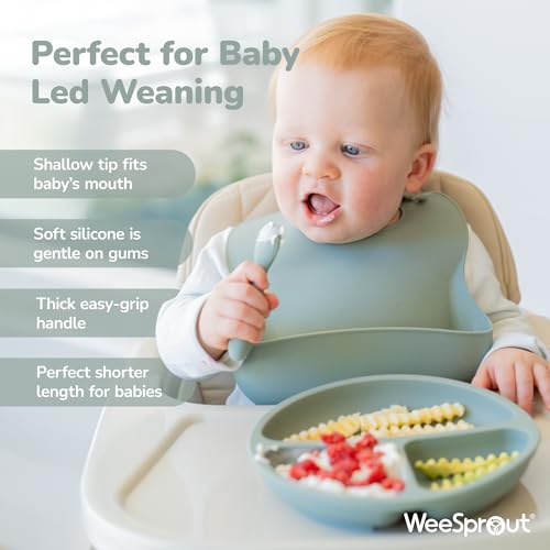 WeeSprout Baby Spoons for Self-Feeding 6 Months